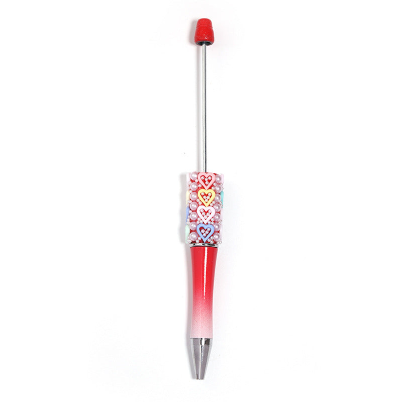 DIY Pearl Heart Multi-color Pen