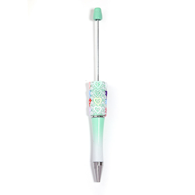 DIY Pearl Heart Multi-color Pen